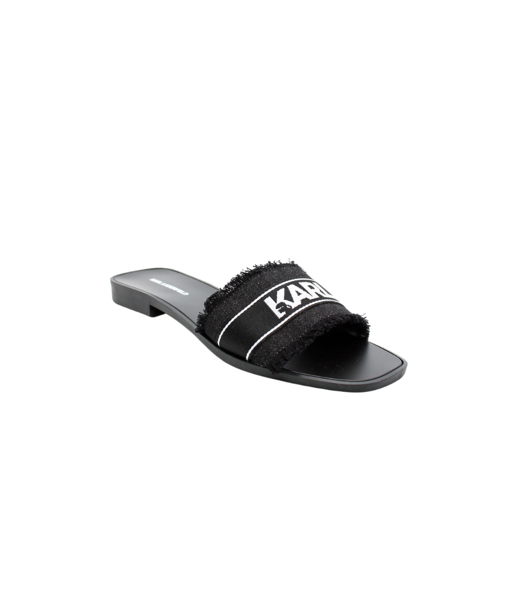Karl Lagerfeld Ladies Skoot II Border Slides In Black