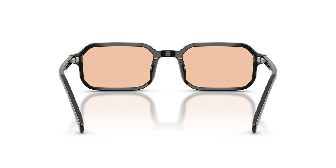 Emporio Armani Mens Rectangle Full Rim Sunglasses In Black/Orange