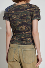 Diesel Ladies T-Uncutie-Long T-Shirt In Multicolour