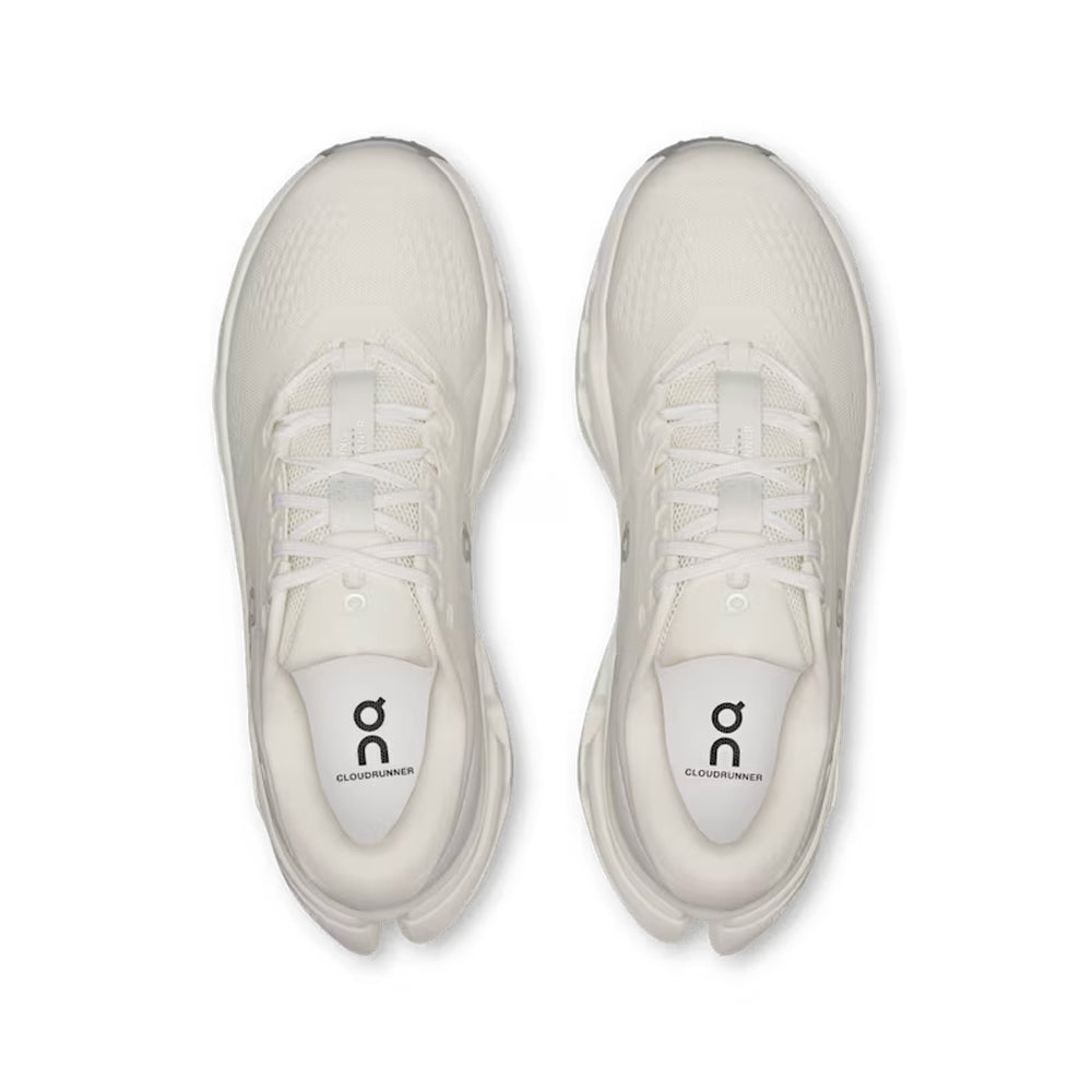 On Womens Cloudrunner 3.0 Shoes In White Ivory