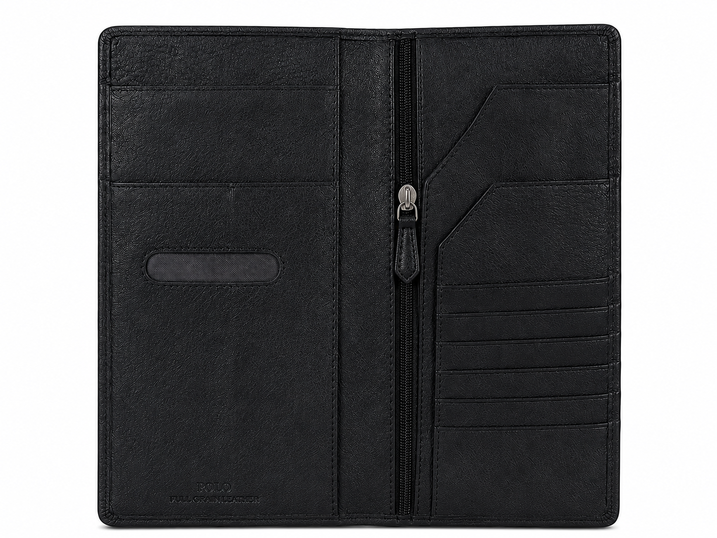 Polo Monogram Emboss Travel Folder In Black