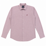 Polo Mens Dobby Premium Long Sleeve Shirt In Red