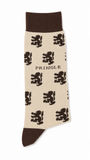 Pringle Mens Larey Lion Geo Socks In Brown