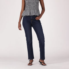 Levis Womens Wedgie Slim Jeans In Dark Indigo