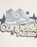 Converse Girls Retro Sneaker Graphic T-Shirt In Natural