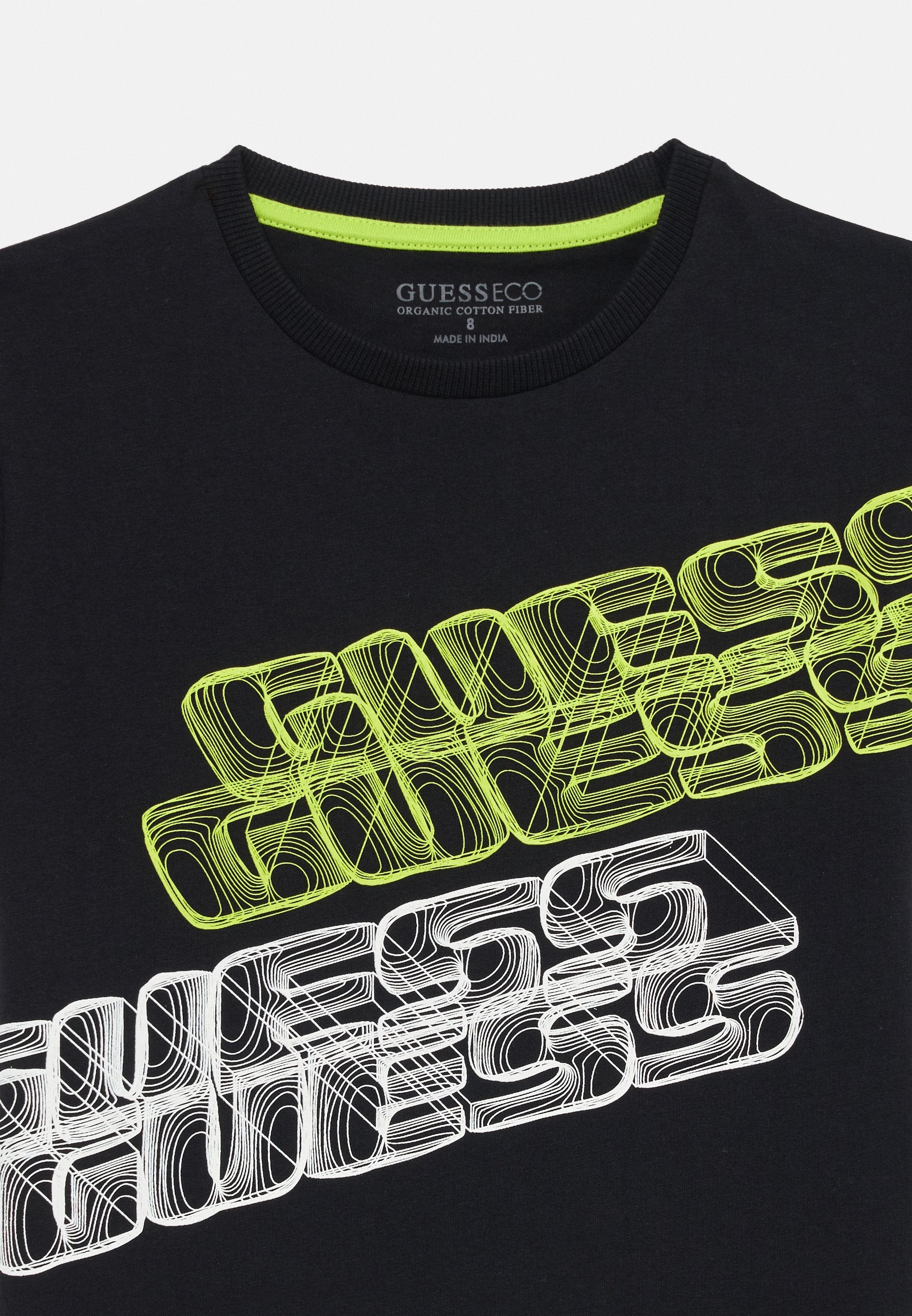 Guess Boys Print T-Shirt in Black
