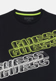 Guess Boys Print T-Shirt in Black