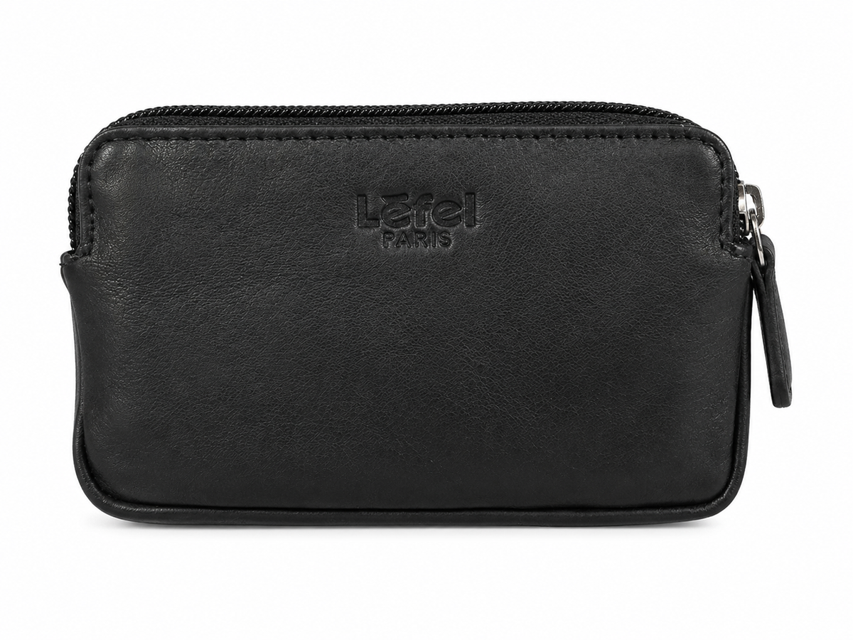 Lefel Mens Key Case/Coin Pouch In Black