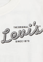 Levis Pizza Delivery Cowboy T-Shirt For Boys In Egret