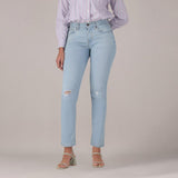 Levis Womens Curvy Straight Jeans In Medium Wash