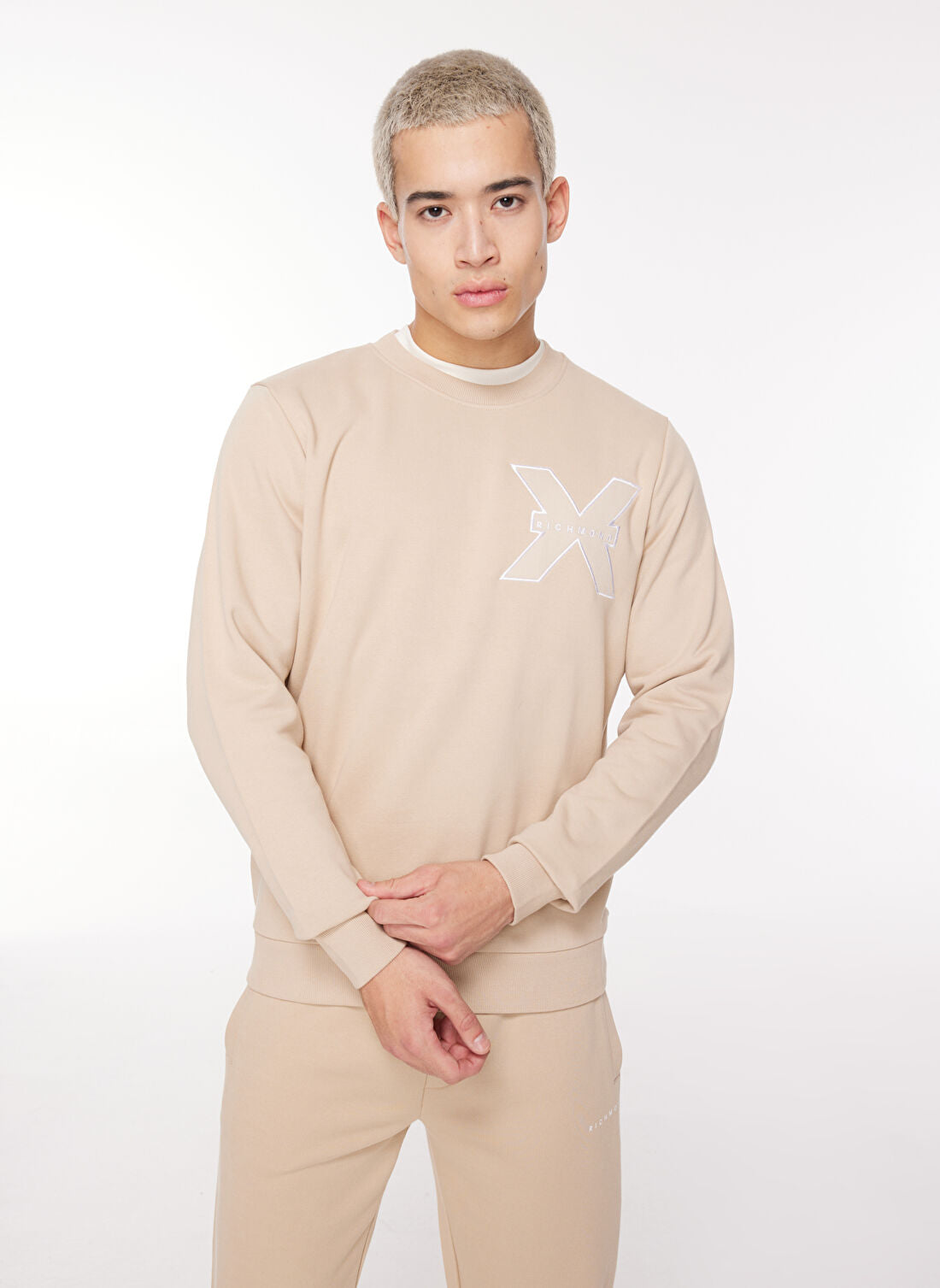 John Richmond Mens Raghen Sweatshirt In Beige