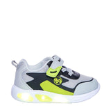 Bubblegummers Boys Str Sneakers In Grey/Lima Green