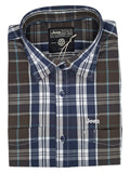 Jeep Mens Yarn Dye Ss Check Shirt Multi