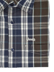Jeep Mens Yarn Dye Ss Check Shirt Multi