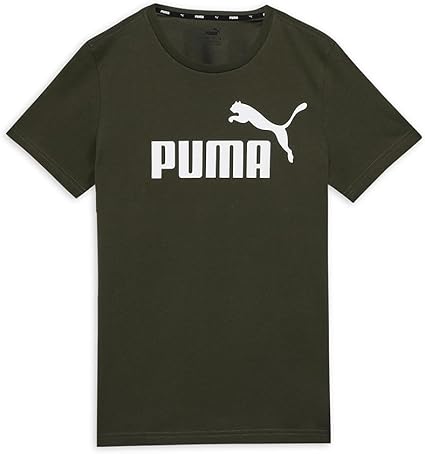 Puma Mens Ess Dark Olive Heather T-Shirt