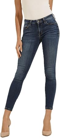 Guess Womens Cumberland Sexy Curve Jeans In Dark Wash