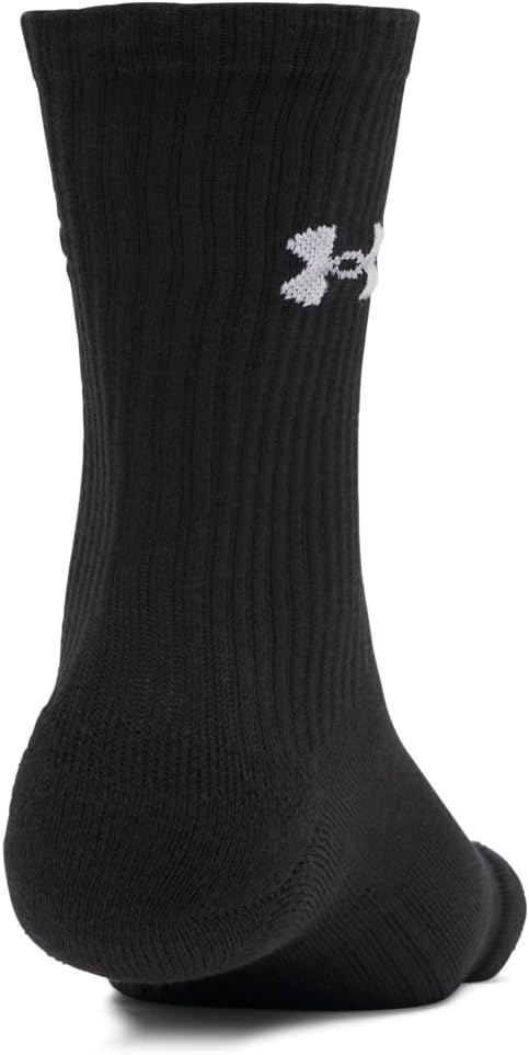 Under Armour Unisex Perfomance 3 Pack Crew Socks In Black