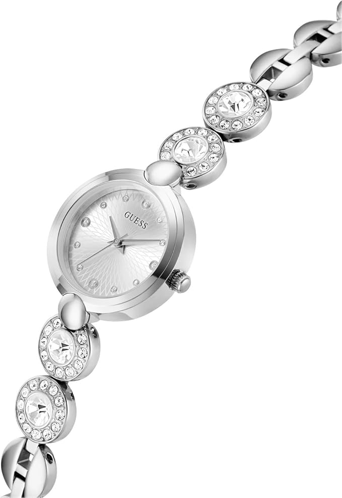Guess Ladies Analogue Silver Tone Watch