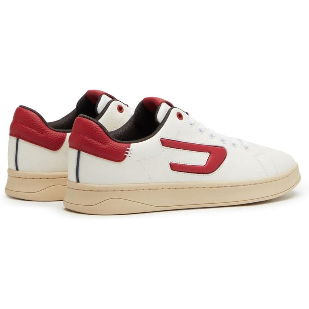 Diesel Mens Athene S Athene Low Sneakers In Jester Red/Peacoat Blue/Pebble/Bright White