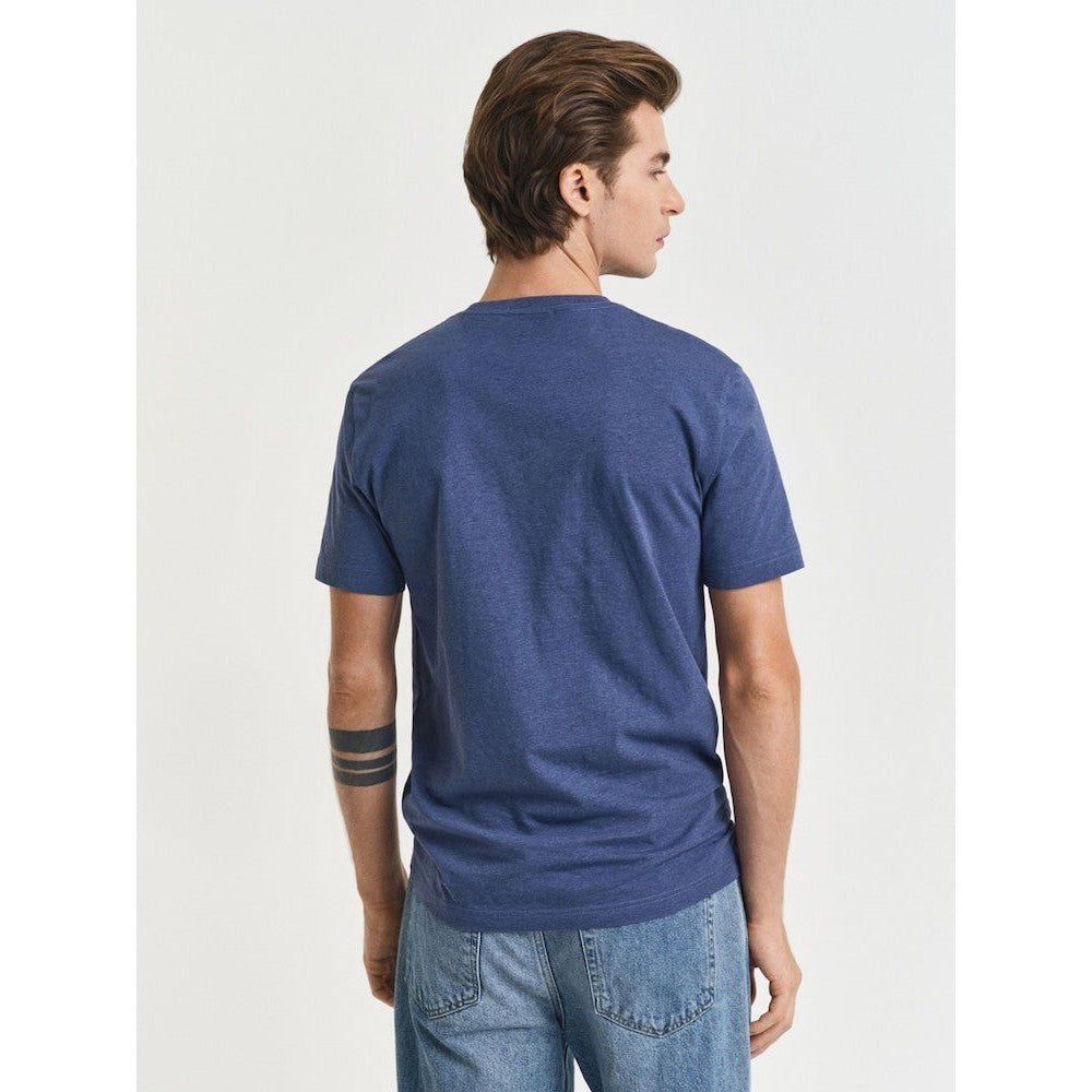 Gant Mens Regular Shield Golfer In Blue Melange