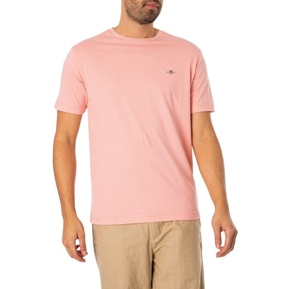 Gant Mens Regular Shield T-Shirt In Bubblegum