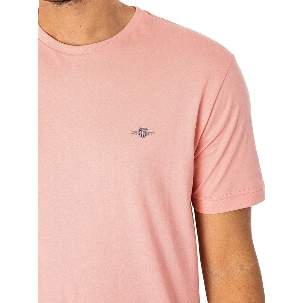 Gant Mens Regular Shield T-Shirt In Bubblegum