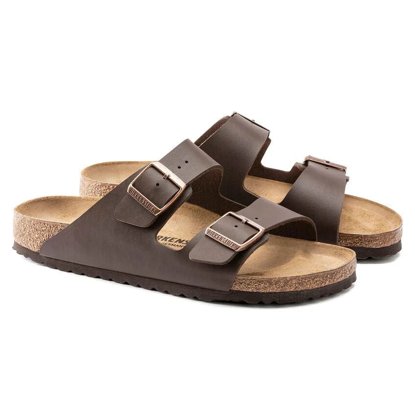 Birkenstock Unisex Adults Arizona Birko Flor Sandal In Dark Brown
