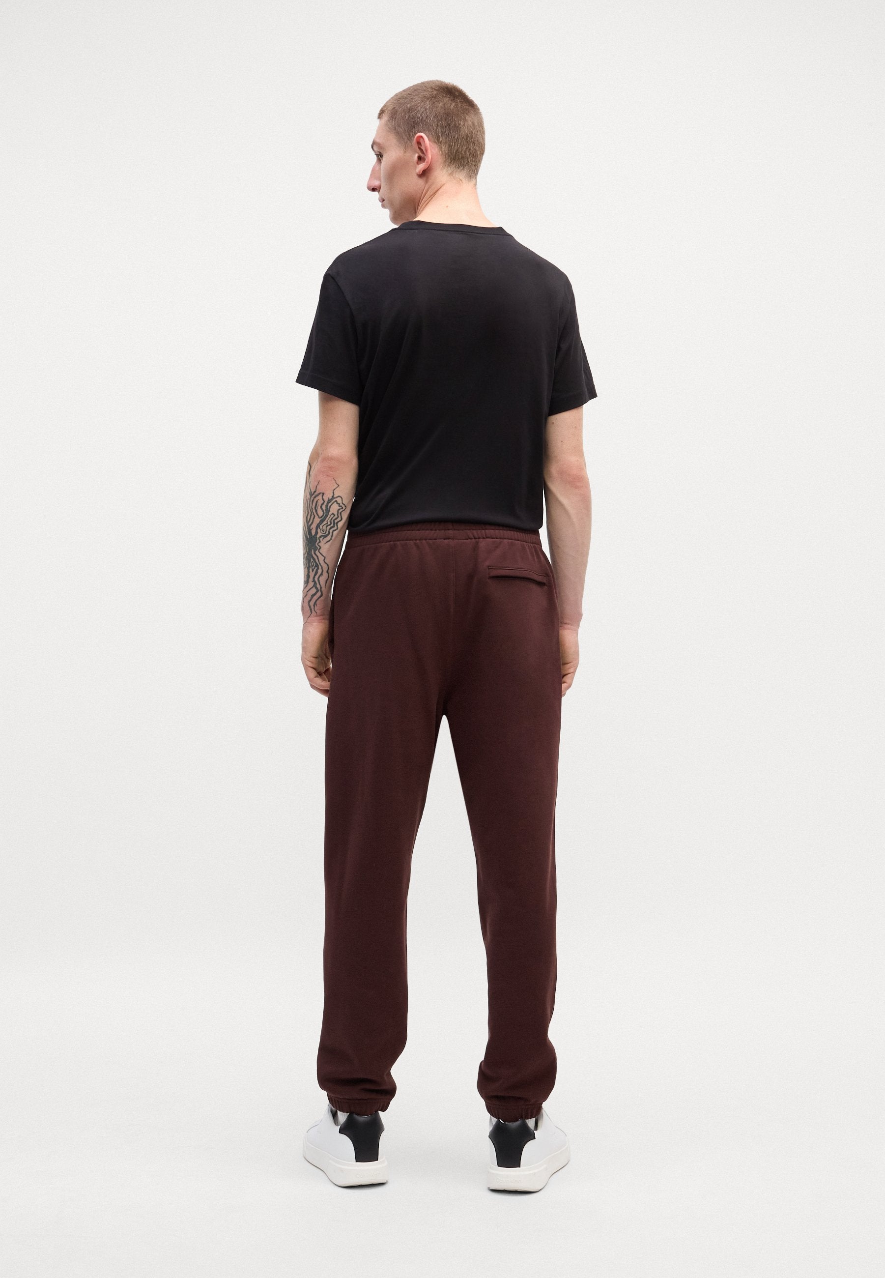 Calvin Klein Mens Graphic Joggers In Dark Brown