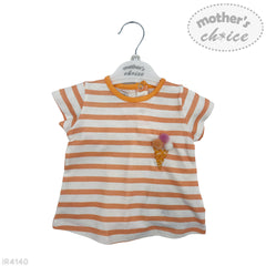 Mother's Choice Girls Ice Cream 2 Piece Set In Orange and White