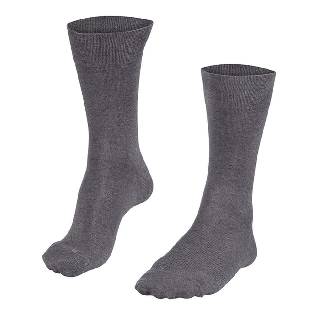 Falke Mens Sensitive Clifton Crew Socks In Charcoal