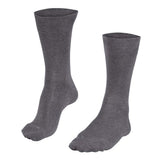 Falke Mens Sensitive Clifton Crew Socks In Charcoal