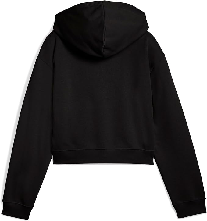 Puma Girls Essentials 2 Colour No.1 Short Length Hoddie In Black