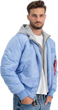 Alpha Industries Mens Ma-1 Dtec Jacket In Blue