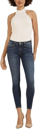 Guess Womens Cumberland Sexy Curve Jeans In Dark Wash
