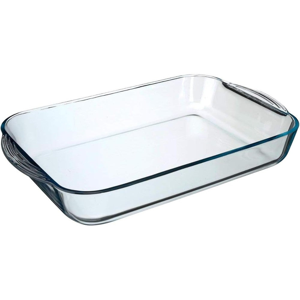 Borcam By Pasabahce Glass Rectangular Baking Tray In Clear