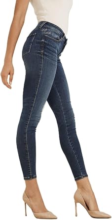 Guess Womens Cumberland Sexy Curve Jeans In Dark Wash