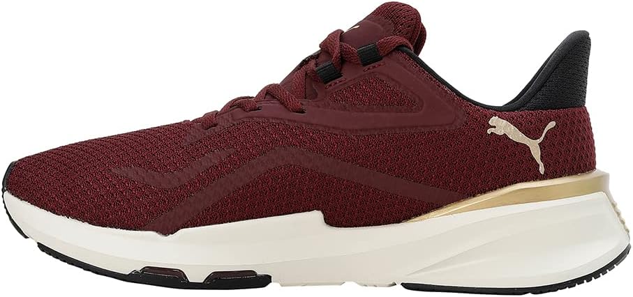 Puma Womens Pwrframe Tr Deco Glam Sneakers In Aubergine/Gold