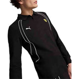 Puma Mens Ferrari Race Long Sleeves Polo T-Shirt In Black