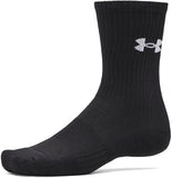 Under Armour Unisex Perfomance 3 Pack Crew Socks In Black