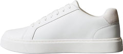 Calvin Klein Mens Classic Cupsole Leather Shoes In White
