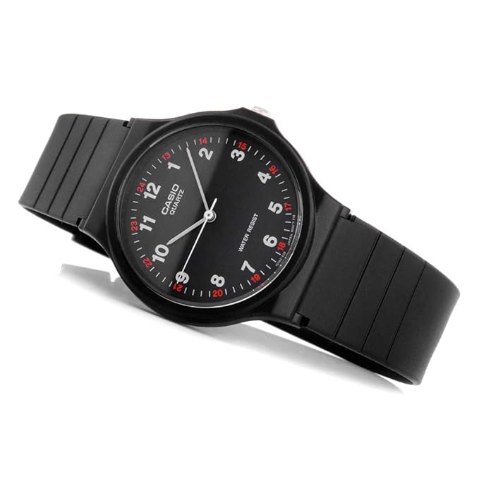 Casio Mens Round Analog Watch In Black