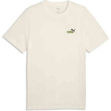 Puma Ess 2 Color Small No.1 Logo T-Shirt In Warm White