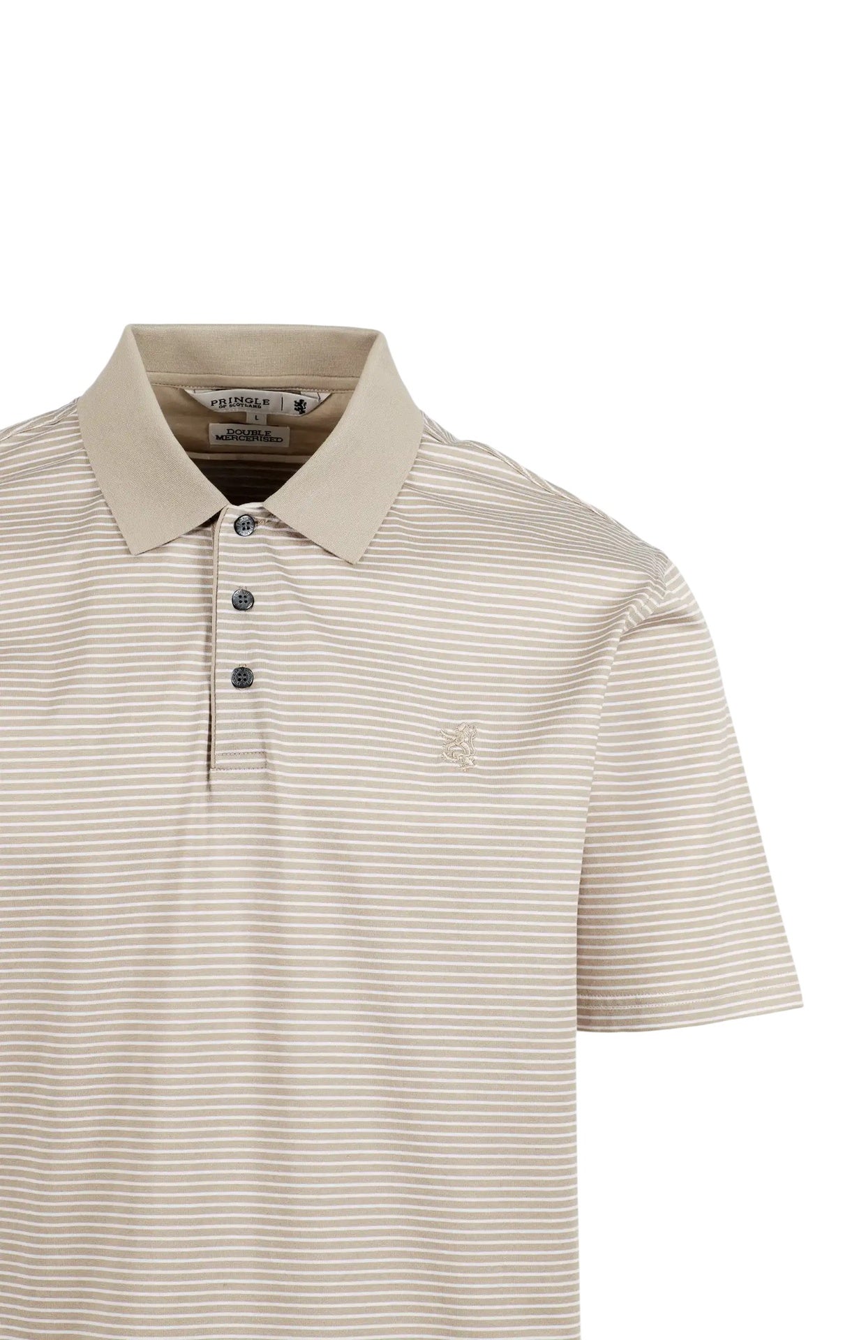 Pringle Keagen Mercerised Golfer Stone