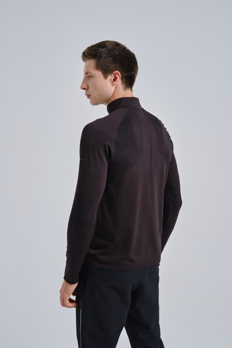 Anta Mens Advanced Running Long Sleeve Top In Black