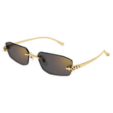 Cartier Rimless Unisex Sunglasses In Gold