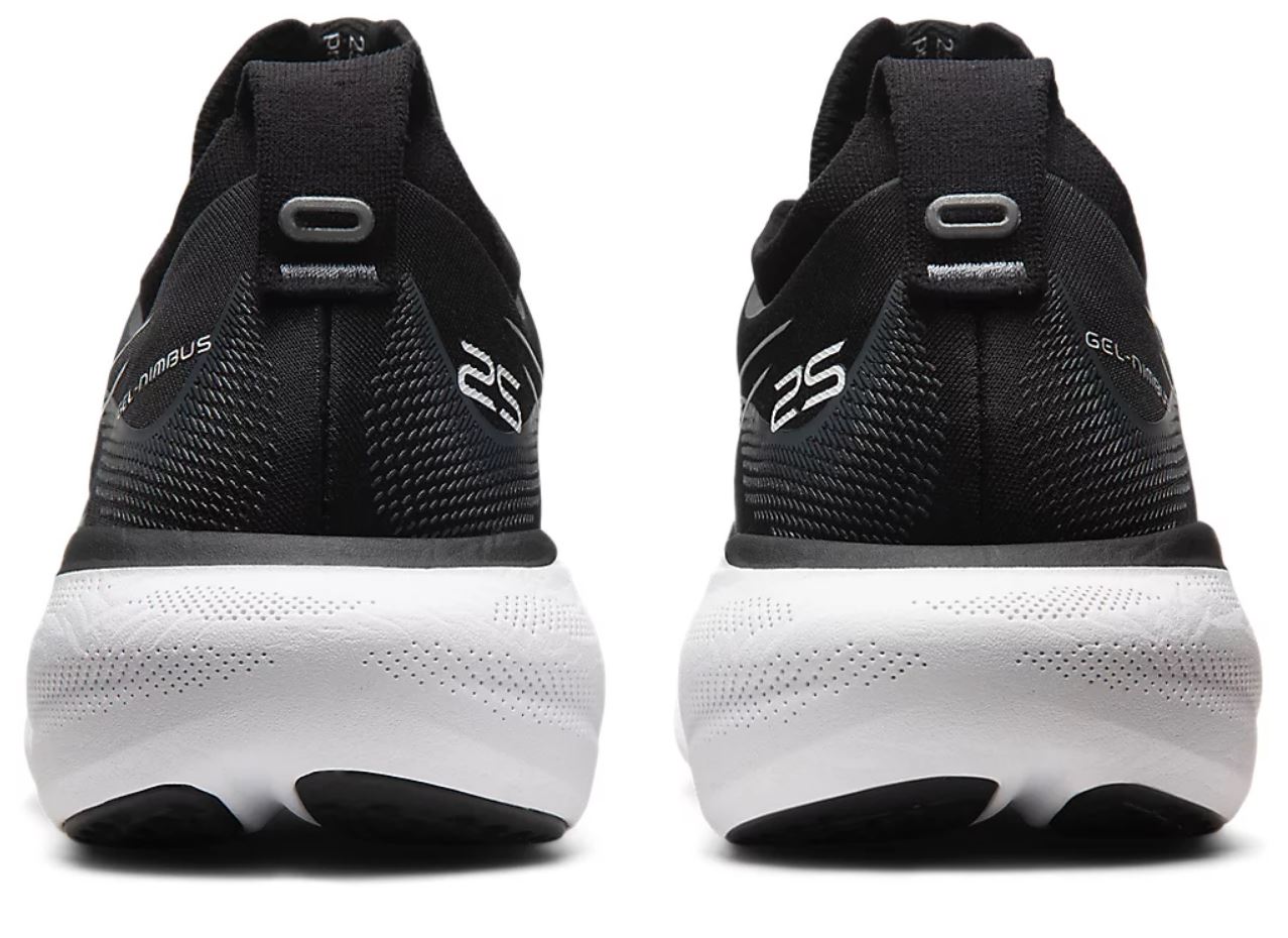 Asics Mens Gel-Nimbus 25 Shoes In Black/Pure Silver