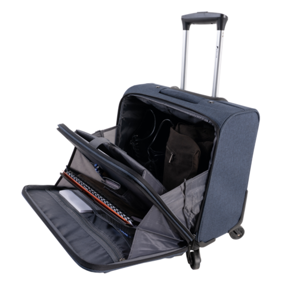 Paklite Vision Business Trolley Luggage Bag In Blue