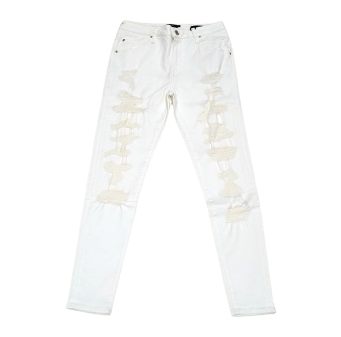 Vialli Mens Oil G-Coll Ultra Jeans In White