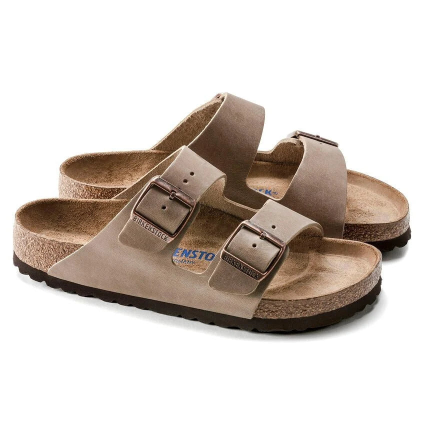 Birkenstock Mens Arizona BS Oiled Leather Sandal In Tobacco Brown
