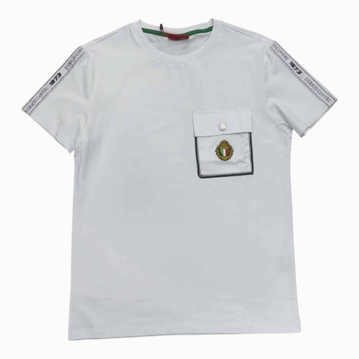 Enrico Coveri Boys Pocket Logo T-Shirt In White